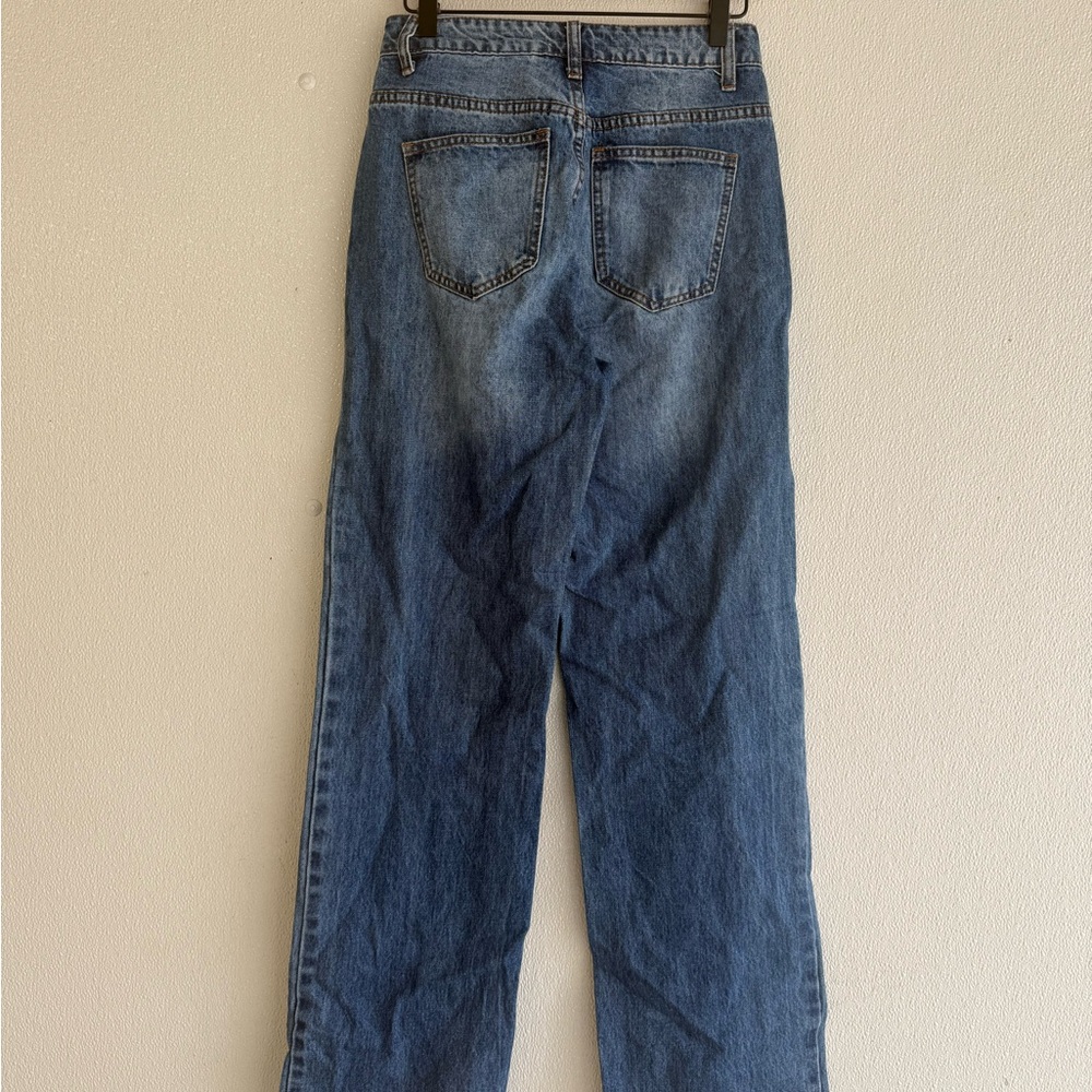 superdown High-Rise Straight Leg Jeans - Medium Blue Wash - Picture 5 of 7